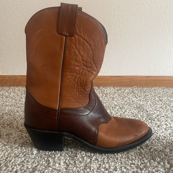 Olathe Leather Cowboy Boots with Vibram Biltrite Soles Made in the USA - Picture 8 of 11